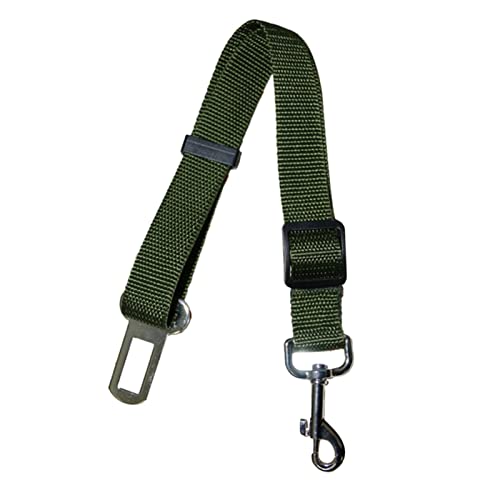 Seil Haustier Haustier Auto Sicherheitsgurt Nylon Haustiere Hundekatze Sitz Bleileine Kabelbaum for Welpen Kätzchen Fahrzeug Sicherheit Leine 65cm Einstellbar Haustierleine Mit (Color : ArmyGreen, S von DUnLap