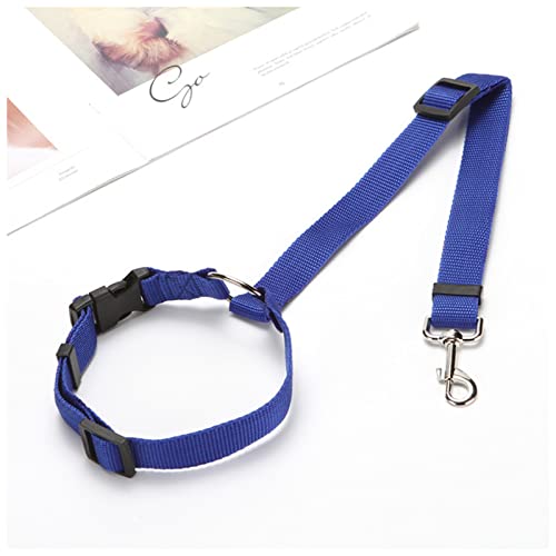 Seil Haustier Haustier Hund Auto Sicherheitsgurt Einstellbare Bleileine Kabelbaum for kleine Hunde Kätzchen liefert Haustier Zubehör Welpensitz Bleileine Haustierleine Mit (Size : Blue) von DUnLap