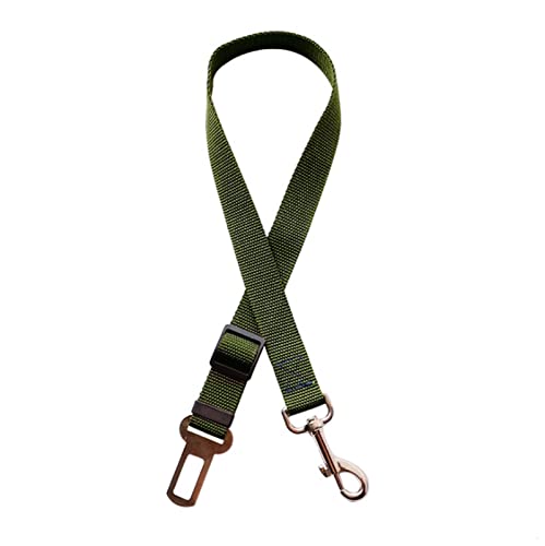 Seil Haustier Haustier Hund Katze Auto Sicherheitsgurt Einstellbare Gurtzeugggurt Blei Leine for kleine mittelgroße Hunde Reise Clip Pet Supplies 13 Farben Haustierleine Mit (Size : Army Green) von DUnLap