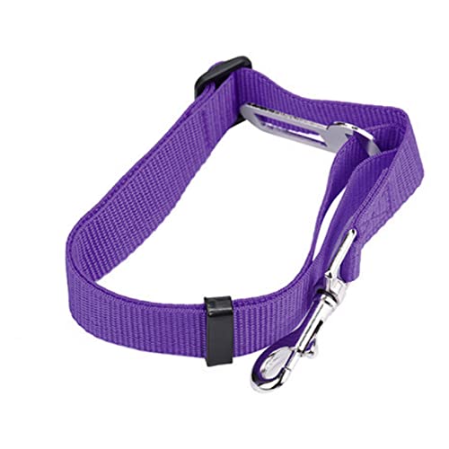 Seil Haustier Haustier Hund Katze Auto Sicherheitsgurt Einstellbare Gurtzeugggurt Blei Leine for kleine mittelgroße Hunde Reise Clip Pet Supplies 13 Farben Haustierleine Mit (Size : Purple) von DUnLap