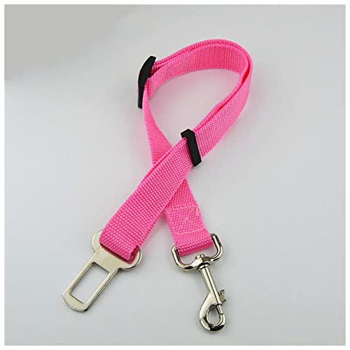 Seil Haustier Haustier Hund Katze Auto Sicherheitsgurt Einstellbare Gurtzeugggurt Blei Leine for kleine mittelgroße Hunde Reise Clip Pet Supplies 13 Farben Haustierleine Mit (Size : Rose Red) von DUnLap