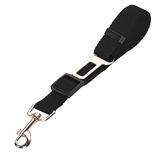 Seil Haustier Verstellbare Haustierhundkatze Auto Sicherheitssitz Gürtel Nylon Bleileine Kabelbaum for Haustier Welpen Kätzchen Fahrzeug Sicherheitsleine 45-72cm Haustierleine Mit (Size : Black) von DUnLap