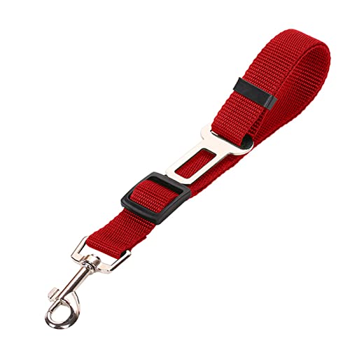 Seil Haustier Verstellbare Haustierhundkatze Auto Sicherheitssitz Gürtel Nylon Bleileine Kabelbaum for Haustier Welpen Kätzchen Fahrzeug Sicherheitsleine 45-72cm Haustierleine Mit (Size : Red) von DUnLap