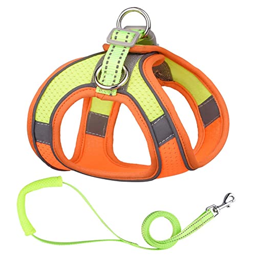 Sicherheitswesten Reflektierende Hundegeschirr Leine Set Nylon Haustier Katze Harness Hundeleine Verstellbare Haustiergurtweste for Welpen Medium Hund Haustierbedarf Reflektierende Westen (Color : Or Sicherheitswesten Reflektierende Hundegeschirr Leine Set Nylon Haustier Katze Harness Hundeleine Verstellbare Haustiergurtweste for Welpen Medium Hund Haustierbedarf Reflektierende Westen (Color : Or von DUnLap