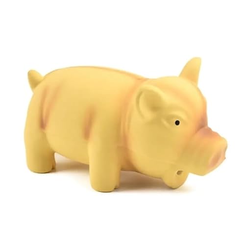 DVERFSWEV-GH Schwein Hundespielzeug Latex Hundespielzeug Haustier Kauen Stress Schweine Squeeze Angst Relief for Welpen Drückt Geschenk(Yellow) von DVERFSWEV-GH