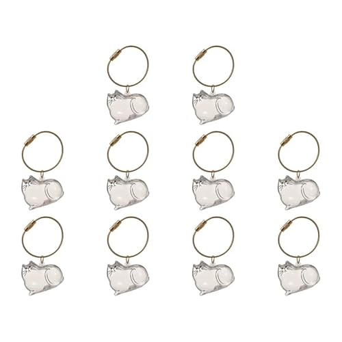 DVERFSWEV-GH Transparente Andenkenbox mit Katzenhaar, Gedenkkapsel for die Tierfellsammlung, dekorativer Schlüsselanhänger, Anhänger, Charm-Liebhaber(10Pcs A) von DVERFSWEV-GH