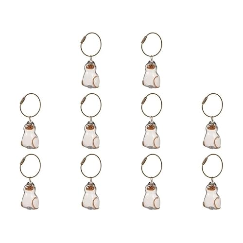 DVERFSWEV-GH Transparente Andenkenbox mit Katzenhaar, Gedenkkapsel for die Tierfellsammlung, dekorativer Schlüsselanhänger, Anhänger, Charm-Liebhaber(10Pcs D) von DVERFSWEV-GH