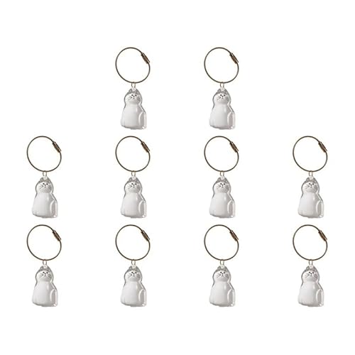 DVERFSWEV-GH Transparente Andenkenbox mit Katzenhaar, Gedenkkapsel for die Tierfellsammlung, dekorativer Schlüsselanhänger, Anhänger, Charm-Liebhaber(10Pcs E) von DVERFSWEV-GH