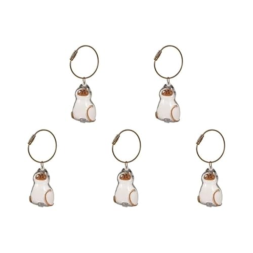 DVERFSWEV-GH Transparente Andenkenbox mit Katzenhaar, Gedenkkapsel for die Tierfellsammlung, dekorativer Schlüsselanhänger, Anhänger, Charm-Liebhaber(5Pcs D) von DVERFSWEV-GH