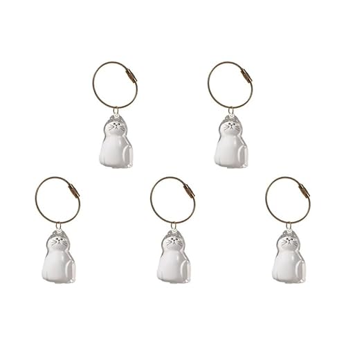 DVERFSWEV-GH Transparente Andenkenbox mit Katzenhaar, Gedenkkapsel for die Tierfellsammlung, dekorativer Schlüsselanhänger, Anhänger, Charm-Liebhaber(5Pcs E) von DVERFSWEV-GH