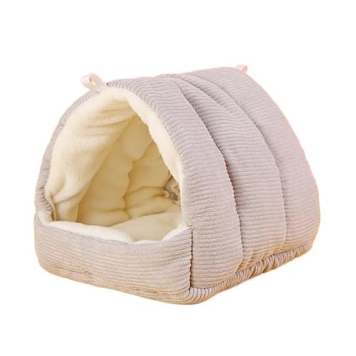 DVERFSWEV-GH Warmes Papageienbett, Versteck, Hängematte, Winter-Vogelnesthaus for drinnen und draußen, mit Doppelhöhle(White,19CM) von DVERFSWEV-GH