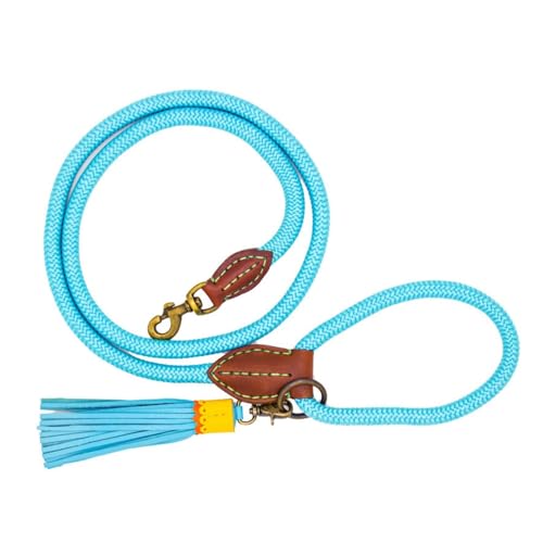 Dog with a Mission - Hundeleine L | Blaue Tauseilleine für mittelgroße bis große Hunde | Robuste Führleine mit stabiler Karabinerhaken - 155 cm x 1,4 cm | Polyester & Leder - Leicht und fris Dog with a Mission - Hundeleine L | Blaue Tauseilleine für mittelgroße bis große Hunde | Robuste Führleine mit stabiler Karabinerhaken - 155 cm x 1,4 cm | Polyester & Leder - Leicht und fris von Dog with a Mission