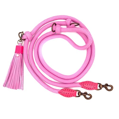 Dog with a Mission - Hundeleine S | Leine für Hunde | hundeleine 2m verstellbar | Freihandleine | Rosa | Pink | Polyester/Leder | 220 x 1 cm – Extra Lange Sweety Dog with a Mission - Hundeleine S | Leine für Hunde | hundeleine 2m verstellbar | Freihandleine | Rosa | Pink | Polyester/Leder | 220 x 1 cm – Extra Lange Sweety von Dog with a Mission