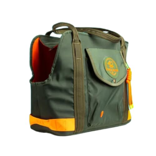 Dog with a Mission - Reisetasche | Hundetasche | Hundeträger | Haustierträger | Tasche | Travel Buddy | Grün | Orange | Einheitsgröße - 47 x 34 x 20 cm von Dog with a Mission