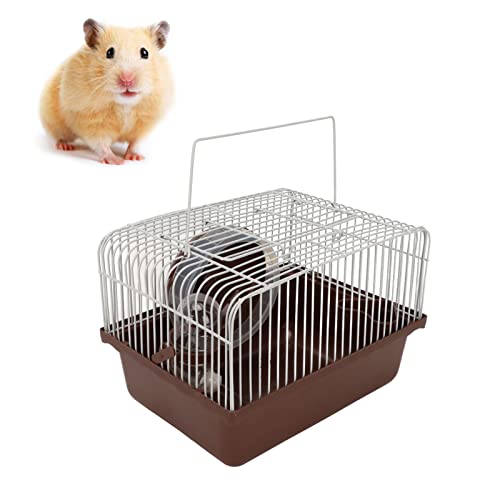 Atmungsaktiver Hamsterkäfig mit Wasserflasche, Schüssel, Laufrad | Tragbares Haus für Meerschweinchen und Kaninchen von DWENGWUN