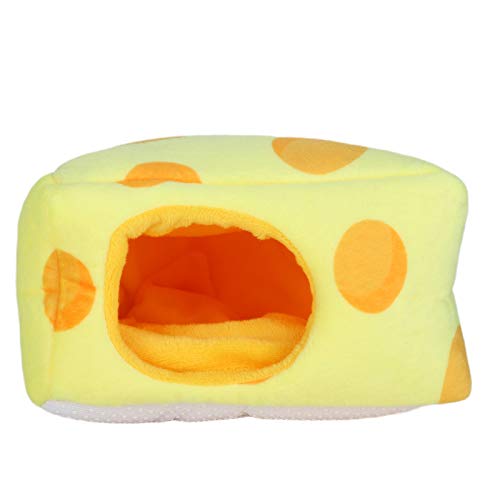 DWENGWUN Cheese Shape Lovely Small Pet Sleeping House Soft Nest Warm Bed Cage for Hamster von DWENGWUN