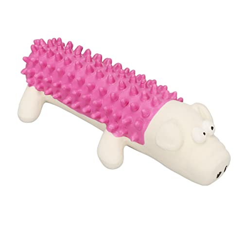 DWENGWUN Quietschspielzeug für Hunde, niedliches Tiermodellierung, Zähneknirschen, Reinigen, Latex, interaktives Hundespielzeug, Welpe (Rosa) von DWENGWUN