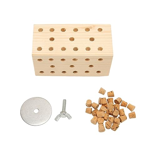 DWENGWUN Vogel Holzblock Kauspielzeug Puzzle Nahrungssuche Training Schreddern Beißen Holz Zahnen Lernspielzeug (Short) von DWENGWUN