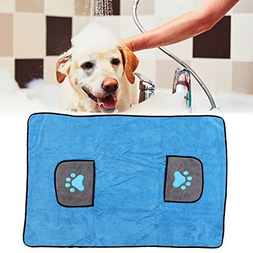 Großer Haustier-Bademantel, wasserabsorbierendes Handtuch zum Duschen, Waschen und Baden von Hunden und Katzen von DWENGWUN