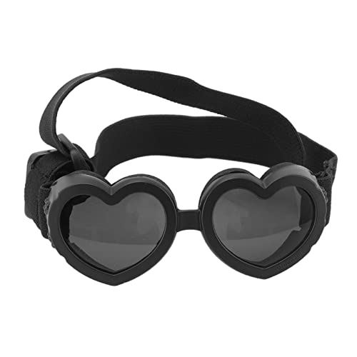 Hundebrille, winddichter Augenschutz, cool, gut aussehend, verstellbare herzförmige Hundesonnenbrille für Hunde, Hunde, Haustiere, Welpen, anwendbar im täglichen Tragen, von DWENGWUN