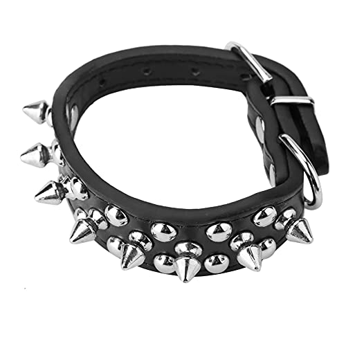 Metal Ends Pet Collar Dog Collar XXS Size 25 * 2.5CM (Black) von DWENGWUN