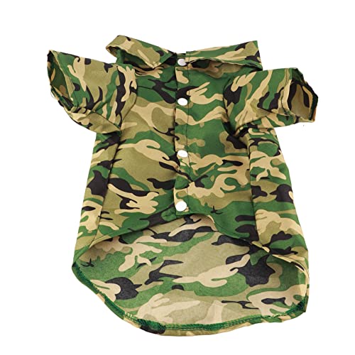 Stilvolle Camouflage-Sommerhemden für Hunde, atmungsaktive und Coole Haustierbekleidung, geeignet für kleine bis mittelgroße Hunde und Katzen (XL) von DWENGWUN