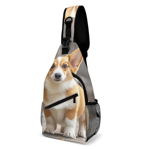 Corgi Hundetasche für Männer und Frauen, wasserdichte Brusttasche, bedruckt, Kreuz-Brusttasche, diagonal, Fitnessstudio, Sport, Reisen, Wandern, Tagesrucksack Corgi Hundetasche für Männer und Frauen, wasserdichte Brusttasche, bedruckt, Kreuz-Brusttasche, diagonal, Fitnessstudio, Sport, Reisen, Wandern, Tagesrucksack von DWTJKMS
