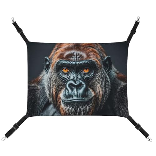 DWTJKMS A Gorilla Katzenhängematte, weiche Schlafhängematten, verstellbare Haustierhängematte für alle Jahreszeiten, für Katzen, Frettchen, Welpen, Kaninchen, Kleintiere (klassisch) von DWTJKMS