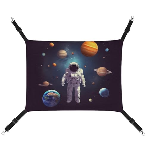 DWTJKMS Astronaut Sonnensystem Planeten Katzenhängematte Weiche Schlafhängematten Verstellbare Haustierhängematte Ganzjahresgebrauch für Katzen, Frettchen, Welpen, Kaninchen, Kleintiere (klassisch) DWTJKMS Astronaut Sonnensystem Planeten Katzenhängematte Weiche Schlafhängematten Verstellbare Haustierhängematte Ganzjahresgebrauch für Katzen, Frettchen, Welpen, Kaninchen, Kleintiere (klassisch) von DWTJKMS