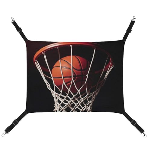 DWTJKMS Basketball-Katzen-Hängematte, weiche Schlaf-Hängematten, verstellbare Haustier-Hängematte, ganzjähriger Gebrauch für Katzen, Frettchen, Welpen, Kaninchen, Kleintiere (klassisch) von DWTJKMS