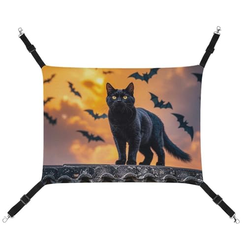 DWTJKMS Die schwarze Katze ist auf dem Dach auf dem Dach auf dem Dach liegend, weiche Schlaf-Hängematten, verstellbare Haustier-Hängematte, für alle Jahreszeiten, für Katzen, Frettchen, Welpen DWTJKMS Die schwarze Katze ist auf dem Dach auf dem Dach auf dem Dach liegend, weiche Schlaf-Hängematten, verstellbare Haustier-Hängematte, für alle Jahreszeiten, für Katzen, Frettchen, Welpen von DWTJKMS