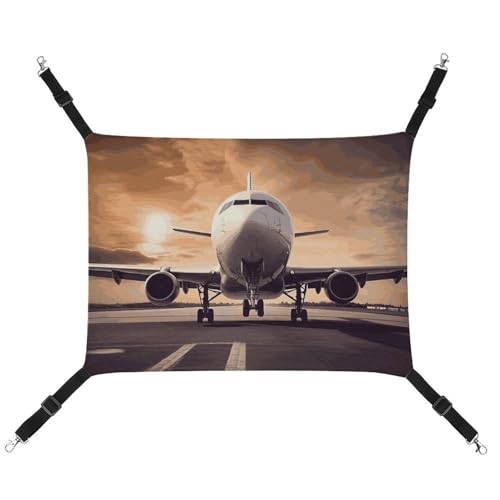 DWTJKMS Flugzeug-Katzen-Hängematte, weiche Schlaf-Hängematten, verstellbare Haustier-Hängematte, ganzjähriger Gebrauch für Katzen, Frettchen, Welpen, Kaninchen, Kleintiere (klassisch) von DWTJKMS