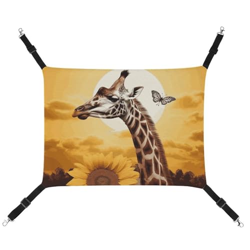 DWTJKMS Giraffe und Sonnenblume Katzenhängematte, weiche Schlafhängematten, verstellbare Haustierhängematte für alle Jahreszeiten, für Katzen, Frettchen, Welpen, Kaninchen, Kleintiere (klassisch) DWTJKMS Giraffe und Sonnenblume Katzenhängematte, weiche Schlafhängematten, verstellbare Haustierhängematte für alle Jahreszeiten, für Katzen, Frettchen, Welpen, Kaninchen, Kleintiere (klassisch) von DWTJKMS