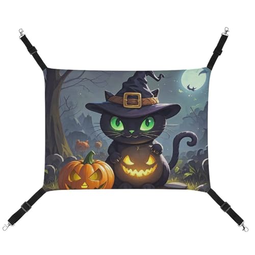 DWTJKMS Katzen-Halloween-Katzen-Hängematte, weiche Schlaf-Hängematten, verstellbare Haustier-Hängematte, ganzjähriger Gebrauch für Katzen, Frettchen, Welpen, Kaninchen, Kleintiere (klassisch) von DWTJKMS