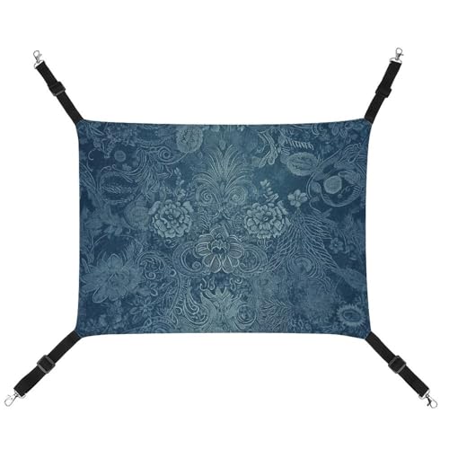 DWTJKMS Katzenhängematte mit Blumenmuster, weich, verstellbar, für alle Jahreszeiten, für Katzen, Frettchen, Welpen, Kaninchen, Kleintiere (klassisch) von DWTJKMS