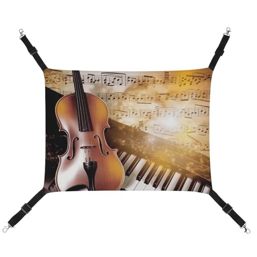 DWTJKMS Klavier-Violin-Musiknoten Katzenhängematte weiche Schlafhängematten, verstellbare Haustierhängematte für alle Jahreszeiten, für Katzen, Frettchen, Welpen, Kaninchen, Kleintiere (klassisch) DWTJKMS Klavier-Violin-Musiknoten Katzenhängematte weiche Schlafhängematten, verstellbare Haustierhängematte für alle Jahreszeiten, für Katzen, Frettchen, Welpen, Kaninchen, Kleintiere (klassisch) von DWTJKMS