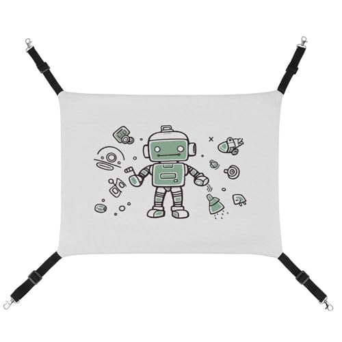 DWTJKMS Line Roboter Katzenhängematte Weiche Schlafhängematten Verstellbare Haustierhängematte Ganzjahresgebrauch für Katzen, Frettchen, Welpen, Kaninchen, Kleintiere (Klassisch) von DWTJKMS