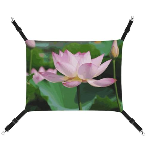DWTJKMS Lotus Katzenhängematte, weiche Schlafhängematten, verstellbare Haustierhängematte für alle Jahreszeiten, für Katzen, Frettchen, Welpen, Kaninchen, Kleintiere (klassisch) von DWTJKMS