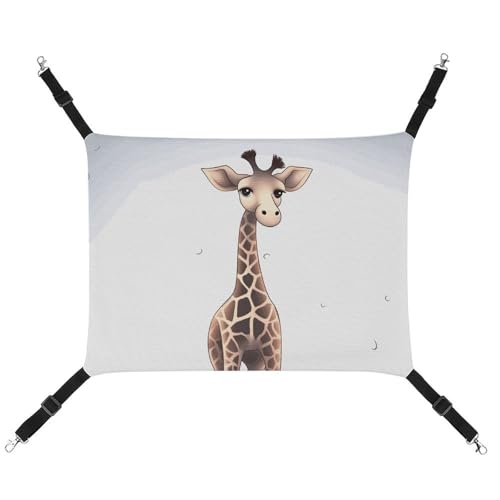 DWTJKMS Niedliche Giraffen-Katzen-Hängematte, weiche Schlaf-Hängematten, verstellbare Haustier-Hängematte, ganzjähriger Gebrauch für Katzen, Frettchen, Welpen, Kaninchen, Kleintiere (klassisch) von DWTJKMS