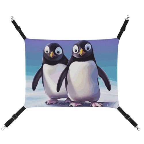 DWTJKMS Niedliche Pinguin-Katzen-Hängematte, weiche Schlaf-Hängematten, verstellbare Haustier-Hängematte, ganzjähriger Gebrauch für Katzen, Frettchen, Welpen, Kaninchen, Kleintiere (klassisch) von DWTJKMS