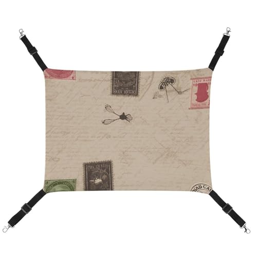 DWTJKMS Old Fashioned Mail Katzenhängematte, weiche Schlaf-Hängematten, verstellbare Haustier-Hängematte, für alle Jahreszeiten, für Katzen, Frettchen, Welpen, Kaninchen, Kleintiere (klassisch) von DWTJKMS