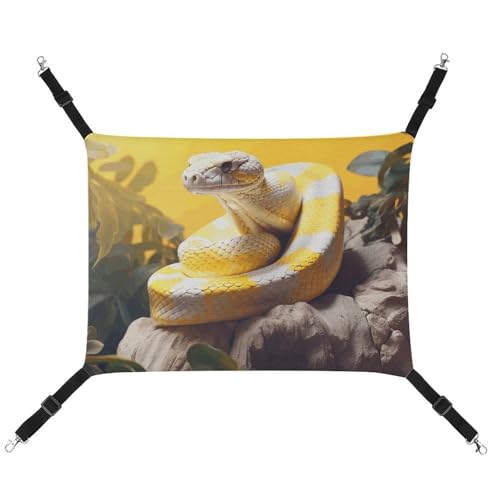 DWTJKMS Python-Katzen-Hängematte, weiche Schlaf-Hängematten, verstellbare Haustier-Hängematte, für alle Jahreszeiten, für Katzen, Frettchen, Welpen, Kaninchen, Kleintiere (klassisch) von DWTJKMS
