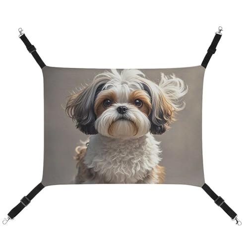 DWTJKMS Shih Tzu Hunde- und Katzenhängematte weiche Schlafhängematten, verstellbare Haustierhängematte für alle Jahreszeiten, für Katzen, Frettchen, Welpen, Kaninchen, Kleintiere (klassisch) von DWTJKMS