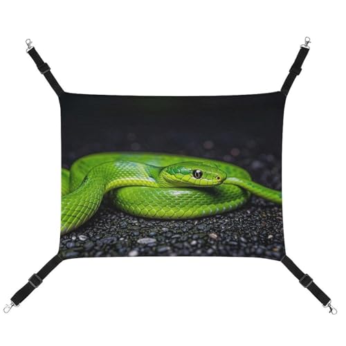 DWTJKMS The Green Snake Katzenhängematte, weiche Schlaf-Hängematten, verstellbare Haustier-Hängematte, ganzjährig, für Katzen, Frettchen, Welpen, Kaninchen, Kleintiere (klassisch) von DWTJKMS