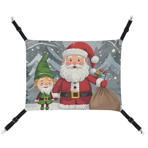 DWTJKMS Traditionelle Weihnachtswichtel-Katzen-Hängematte, weiche Schlaf-Hängematten, verstellbare Haustier-Hängematte, für alle Jahreszeiten, für Katzen, Frettchen, Welpen, Kaninchen, Kleintiere DWTJKMS Traditionelle Weihnachtswichtel-Katzen-Hängematte, weiche Schlaf-Hängematten, verstellbare Haustier-Hängematte, für alle Jahreszeiten, für Katzen, Frettchen, Welpen, Kaninchen, Kleintiere von DWTJKMS