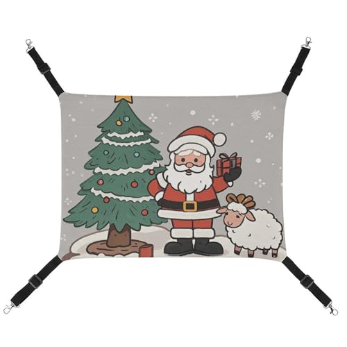 DWTJKMS Weihnachtshängematte, Schaf, Katze, weiche Schlafhängematten, verstellbare Haustierhängematte, Ganzjahresgebrauch für Katzen, Frettchen, Welpen, Kaninchen, Kleintiere (klassisch) von DWTJKMS