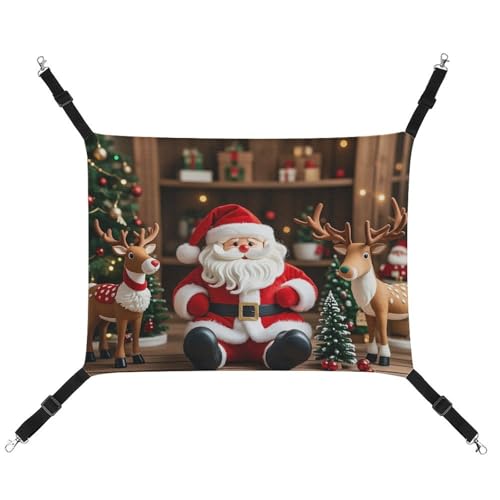DWTJKMS Weihnachtsmann-Puppe, Rentier-Modell, Katzenhängematte, weiche Schlafhängematten, verstellbare Haustierhängematte für alle Jahreszeiten, für Katzen, Frettchen, Welpen, Kaninchen, Kleintiere DWTJKMS Weihnachtsmann-Puppe, Rentier-Modell, Katzenhängematte, weiche Schlafhängematten, verstellbare Haustierhängematte für alle Jahreszeiten, für Katzen, Frettchen, Welpen, Kaninchen, Kleintiere von DWTJKMS