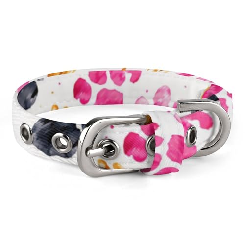 Buntes Hundehalsband mit Metallschnalle, handgefertigt, Traktion, Schutzhülle für kleine, mittelgroße Hunde, Katzen und Haustiere von DWVSFJM