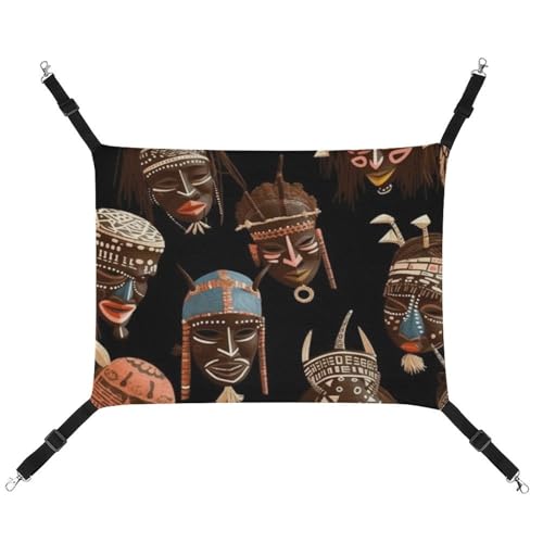 DWVSFJM African Ritual ethnische Stammes-Katzen-Hängematte Haustierkäfig-Hängematte, weiches Haustier-Hängebett mit verstellbaren Gurten und Metallhaken-Muster, warme hängende Haustiermatten für DWVSFJM African Ritual ethnische Stammes-Katzen-Hängematte Haustierkäfig-Hängematte, weiches Haustier-Hängebett mit verstellbaren Gurten und Metallhaken-Muster, warme hängende Haustiermatten für von DWVSFJM