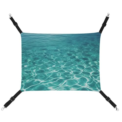 DWVSFJM Blaue Aqua Pool Wasser Katze Hängematte Haustier Käfig Hängematte Weiches Haustier Hängebett mit verstellbaren Riemen und Metallhaken Muster Warme hängende Haustiermatten für Katzen Kleine DWVSFJM Blaue Aqua Pool Wasser Katze Hängematte Haustier Käfig Hängematte Weiches Haustier Hängebett mit verstellbaren Riemen und Metallhaken Muster Warme hängende Haustiermatten für Katzen Kleine von DWVSFJM